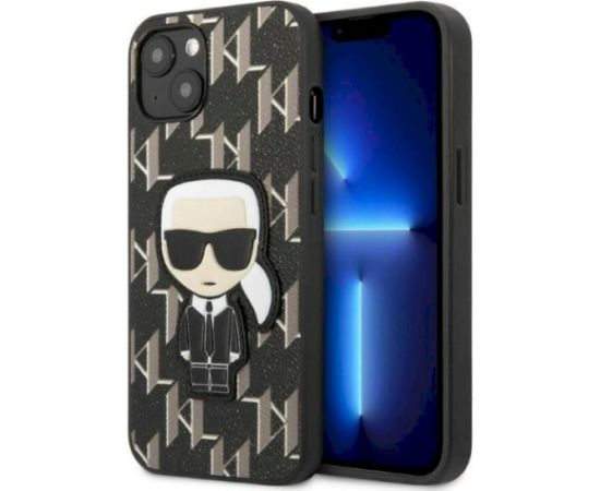 Karl Lagerfeld KLHCP13SPMNIKBK Monogram Ikonik Patch Aizsargapvalks priekš iPhone 13 mini 5,4" / melns Neoriģinālie Maciņi