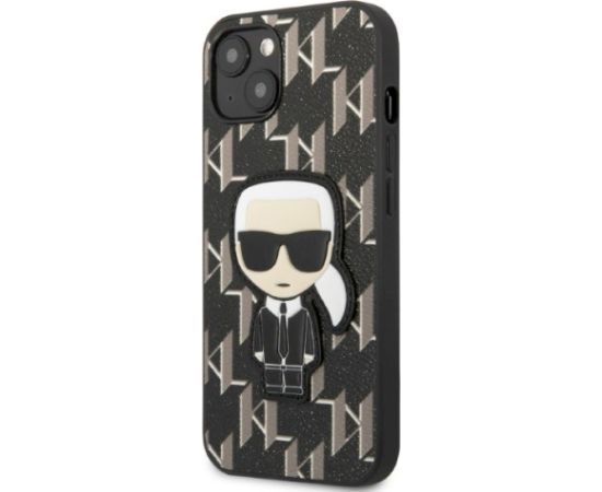 Karl Lagerfeld KLHCP13SPMNIKBK Monogram Ikonik Patch Aizsargapvalks priekš iPhone 13 mini 5,4" / melns Neoriģinālie Maciņi