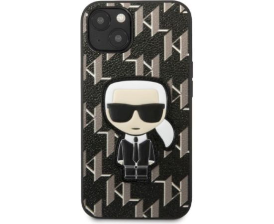 Karl Lagerfeld KLHCP13SPMNIKBK Monogram Ikonik Patch Aizsargapvalks priekš iPhone 13 mini 5,4" / melns Neoriģinālie Maciņi
