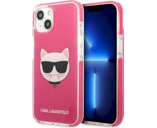Karl Lagerfeld KLHCP13MTPECPI Aizsargapvalks priekš iPhone 13/14/15 6,1" / fuchsia Neoriģinālie Maciņi