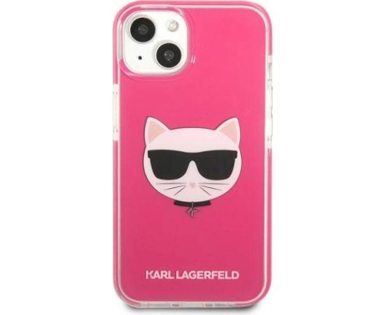 Karl Lagerfeld KLHCP13MTPECPI Aizsargapvalks priekš iPhone 13/14/15 6,1" / fuchsia Neoriģinālie Maciņi