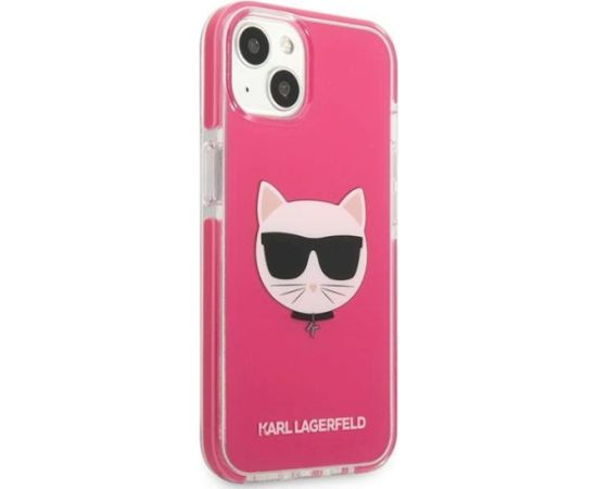 Karl Lagerfeld KLHCP13MTPECPI Aizsargapvalks priekš iPhone 13/14/15 6,1" / fuchsia Neoriģinālie Maciņi