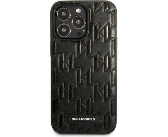 Karl Lagerfeld KLHCP13LMNMP1K Monogram Plaque Hardcase Aizsargapvalks priekš iPhone 13 Pro / 13 6,1" / melns Neoriģinālie Maciņi