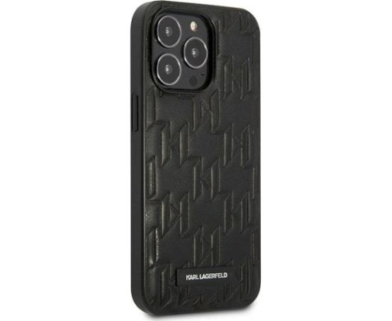 Karl Lagerfeld KLHCP13LMNMP1K Monogram Plaque Hardcase Aizsargapvalks priekš iPhone 13 Pro / 13 6,1" / melns Neoriģinālie Maciņi