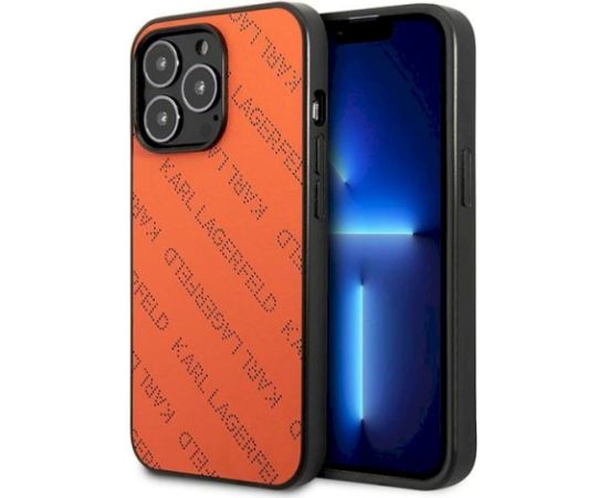 Karl Lagerfeld KLHCP13LPTLO Aizsargapvalks priekš iPhone 13 Pro / 13 6,1" / oranžs Neoriģinālie Maciņi