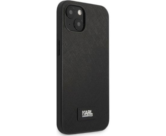 Karl Lagerfeld KLHCP13SSFMP2K Saffiano Plaque Aizsargapvalks priekš iPhone 13 mini 5,4" / melns Neoriģinālie Maciņi