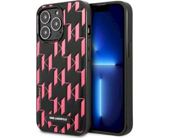 Karl Lagerfeld KLHCP13XMNMP1P Monogram Plaque Hardcase Aizsargapvalks priekš iPhone 13 Pro Max 6,7" / rozā Neoriģinālie Maciņi