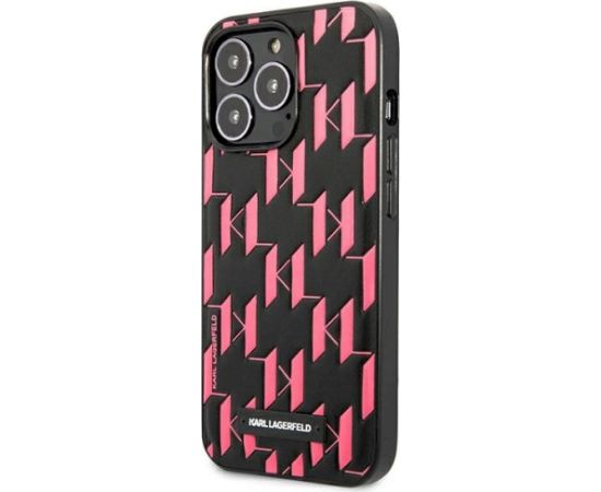 Karl Lagerfeld KLHCP13XMNMP1P Monogram Plaque Hardcase Aizsargapvalks priekš iPhone 13 Pro Max 6,7" / rozā Neoriģinālie Maciņi
