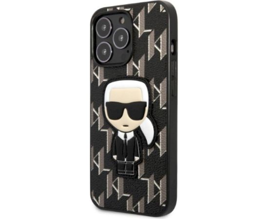 Karl Lagerfeld KLHCP13LPMNIKBK Monogram Ikonik Patch Aizsargapvalks priekš iPhone 13 Pro / 13 6,1" / melns Neoriģinālie Maciņi