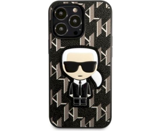 Karl Lagerfeld KLHCP13LPMNIKBK Monogram Ikonik Patch Aizsargapvalks priekš iPhone 13 Pro / 13 6,1" / melns Neoriģinālie Maciņi