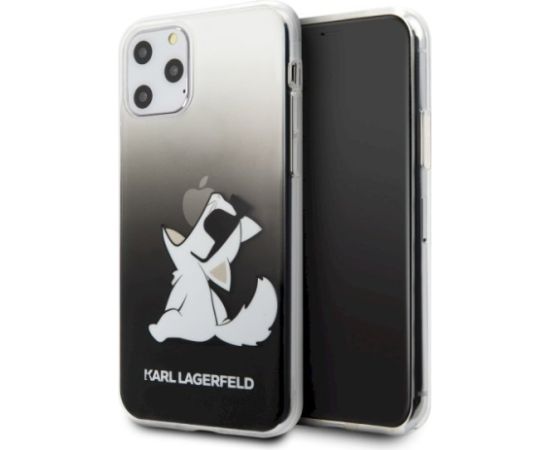 Karl Lagerfeld KLHCN65CFNRCBK Choupette Fun Aizsargapvalks priekš iPhone 11 Pro Max / melns Neoriģinālie Maciņi