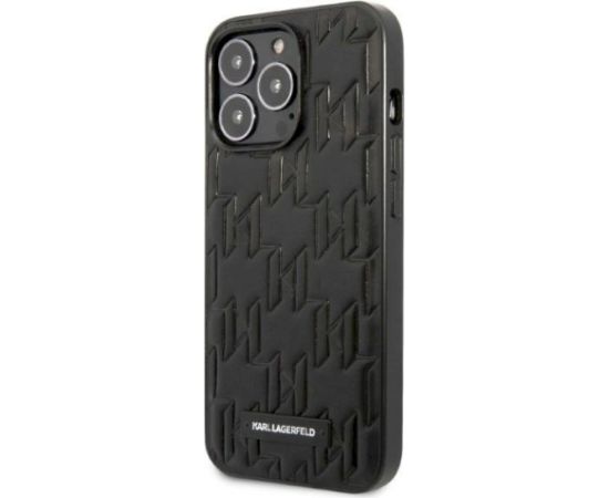 Karl Lagerfeld KLHCP13XMNMP1K Hardcase Monogram Plaque Aizsargapvalks priekš iPhone 13 Pro Max 6,7" / melns Neoriģinālie Maciņi