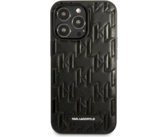 Karl Lagerfeld KLHCP13XMNMP1K Hardcase Monogram Plaque Aizsargapvalks priekš iPhone 13 Pro Max 6,7" / melns Neoriģinālie Maciņi