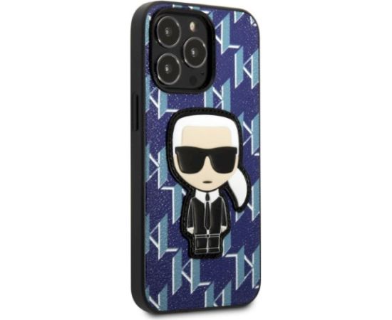 Karl Lagerfeld KLHCP13XPMNIKBL Monogram Ikonik Patch Aizsargapvalks priekš iPhone 13 Pro Max 6,7" / zils Neoriģinālie Maciņi