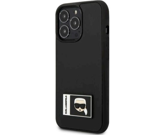 Karl Lagerfeld KLHCP13L3DKPK Hardcase Ikonik Patch Aizsargapvalks priekš iPhone 13 Pro / 13 6,1" / melns Neoriģinālie Maciņi
