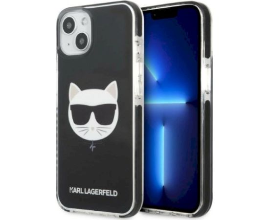 Karl Lagerfeld KLHCP13STPECK Choupette Head Aizsargapvalks priekš iPhone 13 mini 5,4" / melns Neoriģinālie Maciņi