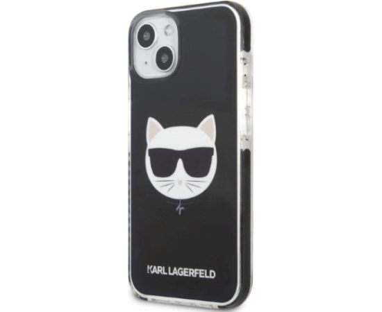 Karl Lagerfeld KLHCP13STPECK Choupette Head Aizsargapvalks priekš iPhone 13 mini 5,4" / melns Neoriģinālie Maciņi