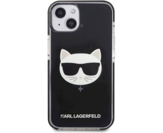 Karl Lagerfeld KLHCP13STPECK Choupette Head Aizsargapvalks priekš iPhone 13 mini 5,4" / melns Neoriģinālie Maciņi