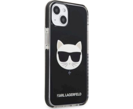 Karl Lagerfeld KLHCP13STPECK Choupette Head Aizsargapvalks priekš iPhone 13 mini 5,4" / melns Neoriģinālie Maciņi