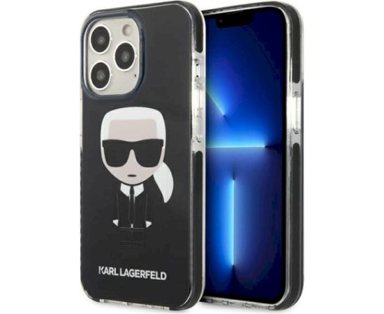 Karl Lagerfeld KLHCP13LTPEIKK Iconik Karl Aizsargapvalks priekš iPhone 13 Pro / 13 6.1" / melns Neoriģinālie Maciņi