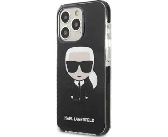 Karl Lagerfeld KLHCP13LTPEIKK Iconik Karl Aizsargapvalks priekš iPhone 13 Pro / 13 6.1" / melns Neoriģinālie Maciņi