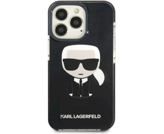 Karl Lagerfeld KLHCP13LTPEIKK Iconik Karl Aizsargapvalks priekš iPhone 13 Pro / 13 6.1" / melns Neoriģinālie Maciņi