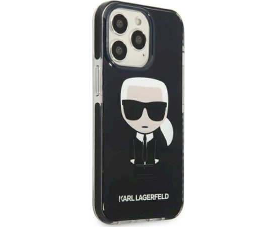 Karl Lagerfeld KLHCP13LTPEIKK Iconik Karl Aizsargapvalks priekš iPhone 13 Pro / 13 6.1" / melns Neoriģinālie Maciņi