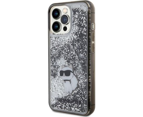 Karl Lagerfeld KLHCP13XLKCNSK Liquid Glitter Choupette Aizsargapvalks priekš iPhone 13 Pro Max 6.7" / caurspīdīgs Neoriģinālie Maciņi