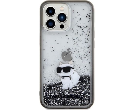 Karl Lagerfeld KLHCP13XLKCNSK Liquid Glitter Choupette Aizsargapvalks priekš iPhone 13 Pro Max 6.7" / caurspīdīgs Neoriģinālie Maciņi