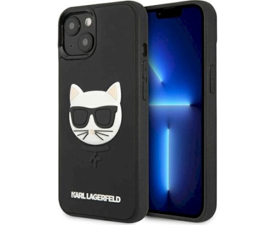 Karl Lagerfeld KLHCP13SCH3DBK Hardcase 3D Rubber Choupette Aizsargapvalks priekš iPhone 13 mini 5,4" / melns Neoriģinālie Maciņi