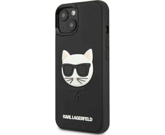 Karl Lagerfeld KLHCP13SCH3DBK Hardcase 3D Rubber Choupette Aizsargapvalks priekš iPhone 13 mini 5,4" / melns Neoriģinālie Maciņi