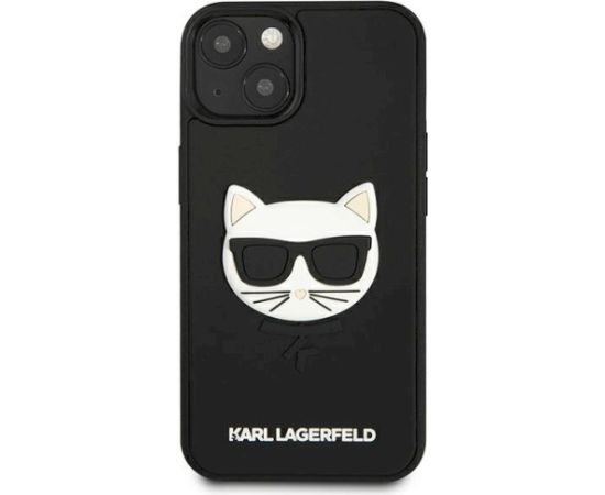 Karl Lagerfeld KLHCP13SCH3DBK Hardcase 3D Rubber Choupette Aizsargapvalks priekš iPhone 13 mini 5,4" / melns Neoriģinālie Maciņi