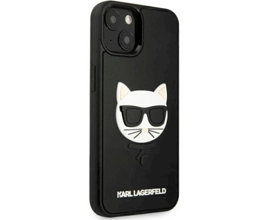 Karl Lagerfeld KLHCP13SCH3DBK Hardcase 3D Rubber Choupette Aizsargapvalks priekš iPhone 13 mini 5,4" / melns Neoriģinālie Maciņi