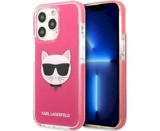 Karl Lagerfeld KLHCP13LTPECPI Aizsargapvalks priekš iPhone 13 Pro / 13 6,1" / fuksijas Neoriģinālie Maciņi