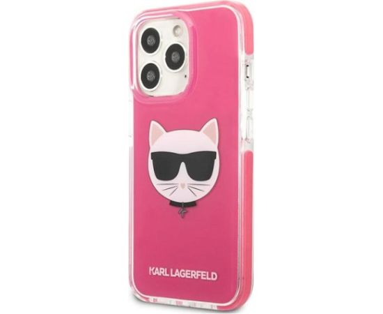 Karl Lagerfeld KLHCP13LTPECPI Aizsargapvalks priekš iPhone 13 Pro / 13 6,1" / fuksijas Neoriģinālie Maciņi