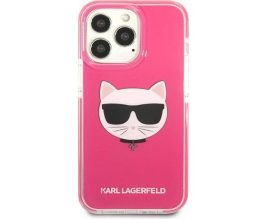 Karl Lagerfeld KLHCP13LTPECPI Aizsargapvalks priekš iPhone 13 Pro / 13 6,1" / fuksijas Neoriģinālie Maciņi