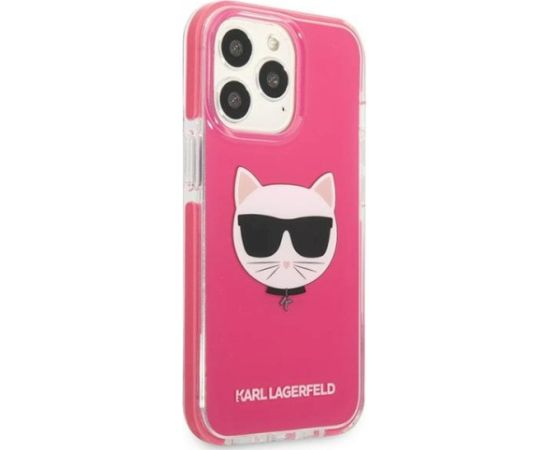 Karl Lagerfeld KLHCP13LTPECPI Aizsargapvalks priekš iPhone 13 Pro / 13 6,1" / fuksijas Neoriģinālie Maciņi