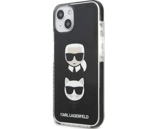 Karl Lagerfeld KLHCP13STPE2TK Karl&Choupette Head Aizsargapvalks priekš iPhone 13 mini 5,4" / melns Neoriģinālie Maciņi