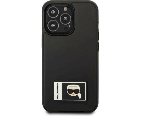 Karl Lagerfeld KLHCP13X3DKPK Ikonik Patch Aizsargapvalks priekš iPhone 13 Pro Max 6,7" / melns Neoriģinālie Maciņi