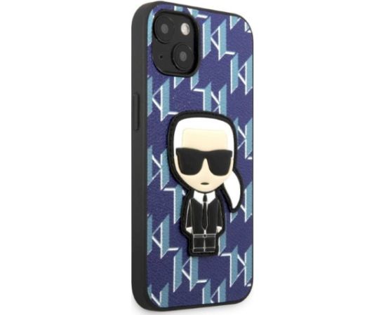 Karl Lagerfeld KLHCP13SPMNIKBL Monogram Ikonik Patch Aizsargapvalks priekš iPhone 13 mini 5,4" / zils Neoriģinālie Maciņi