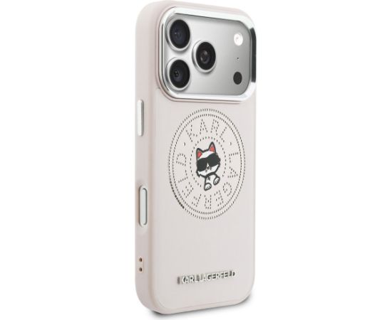 Case Karl Lagerfeld Point & Choupette Sketch MagSafe Aizsargapvalks priekš iPhone 17 Pro / rozā Neoriģinālie Maciņi