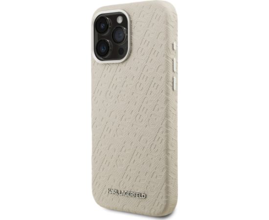 Karl Lagerfeld FW Stamped Karl MagSafe Case Aizsargapvalks priekš iPhone 16 Pro Max / bēšs Neoriģinālie Maciņi