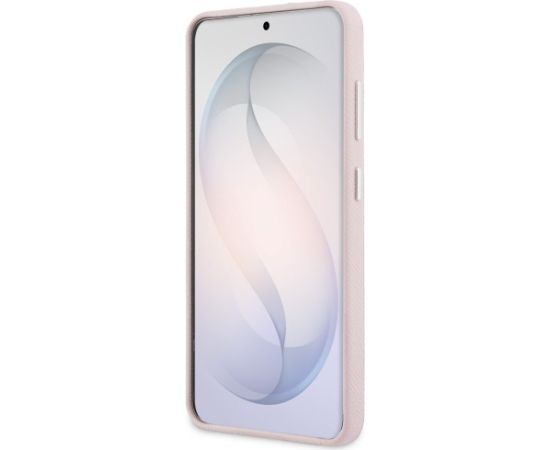 Karl Lagerfeld Grained Signature Metal Resin Logo Aizsargapvalks priekš Samsung Galaxy S26 / rozā Neoriģinālie Maciņi