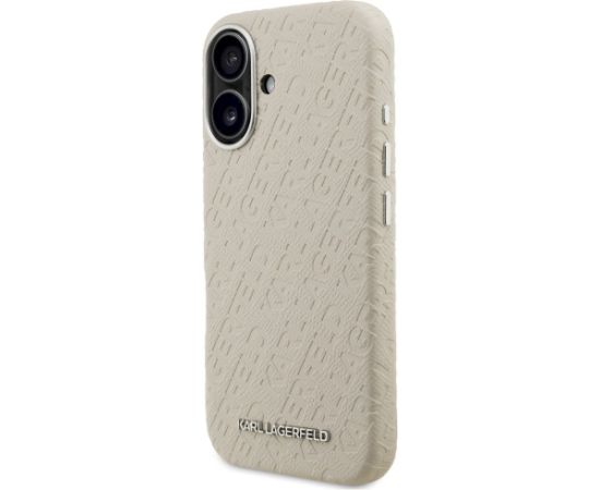 Karl Lagerfeld FW Stamped Karl MagSafe Case Aizsargapvalks priekš iPhone 16 / bēšs Neoriģinālie Maciņi