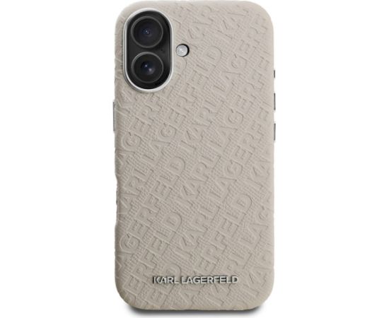 Karl Lagerfeld FW Stamped Karl MagSafe Case Aizsargapvalks priekš iPhone 16 / bēšs Neoriģinālie Maciņi