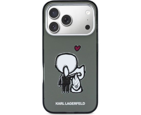 Karl Lagerfeld Karl & Choupette Back MagSafe Case Aizsargapvalks priekš iPhone 17 Pro Max / melns Neoriģinālie Maciņi
