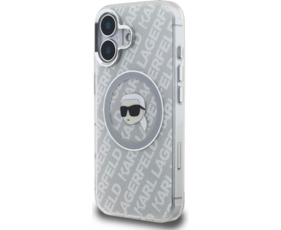 Karl Lagerfeld IML Karl Head Logo MagSafe Aizsargapvalks priekš iPhone 16 / pelēks Neoriģinālie Maciņi