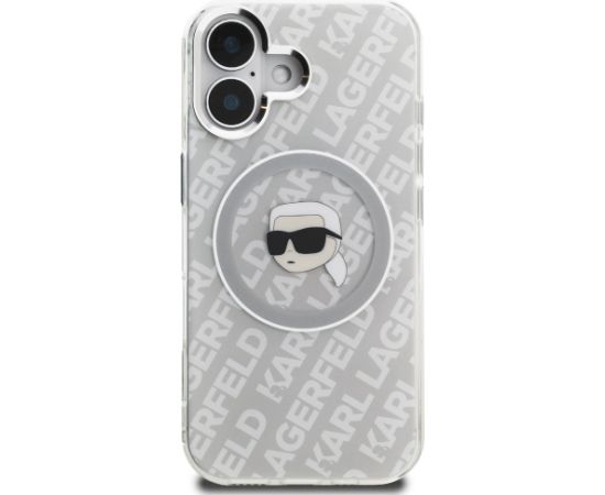 Karl Lagerfeld IML Karl Head Logo MagSafe Aizsargapvalks priekš iPhone 16 / pelēks Neoriģinālie Maciņi