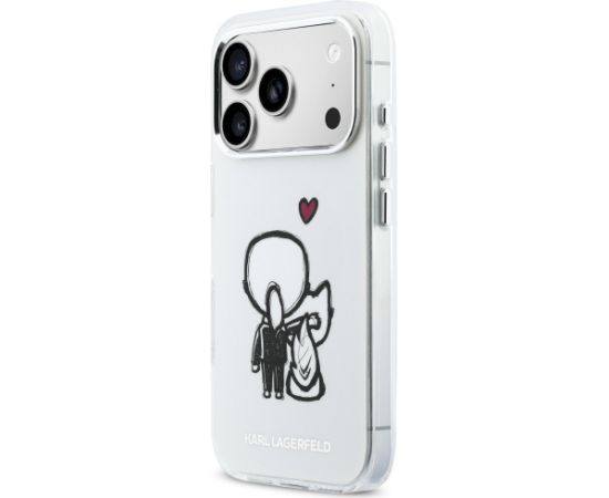 Karl Lagerfeld Karl & Choupette Back MagSafe Case Aizsargapvalks priekš iPhone 17 Pro / caurspīdīgs Neoriģinālie Maciņi