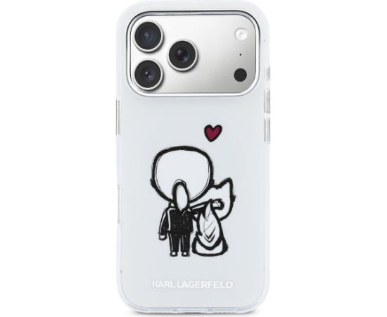 Karl Lagerfeld Karl & Choupette Back MagSafe Case Aizsargapvalks priekš iPhone 17 Pro / caurspīdīgs Neoriģinālie Maciņi
